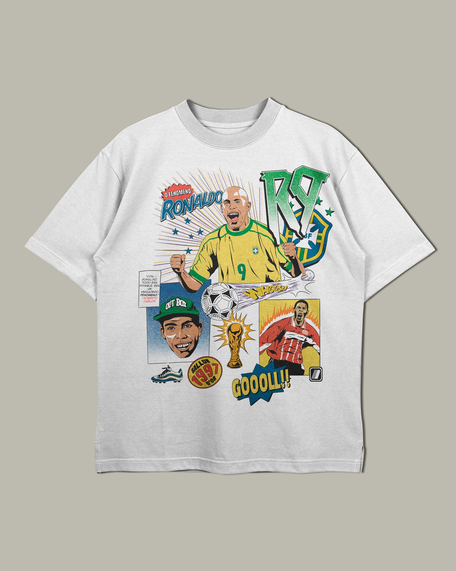 Playera Oversize R9 - Camiseta de fútbol retro